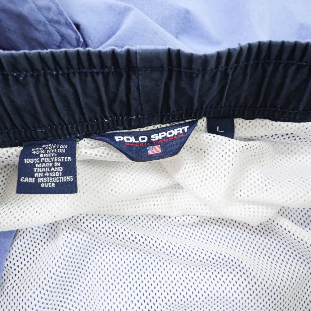 Vintage Polo Sport Swim Trunks Mens Large Blue Ralph Lauren 4